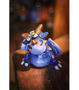 Draghetto blu in ceramica