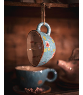 Tazza e Piattino Azzurro “NanaRose”