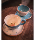 Tazza e Piattino Azzurro “NanaRose”